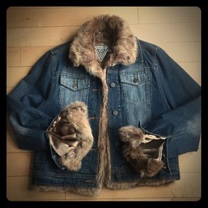 Marvin Richards fur lined denim jacket